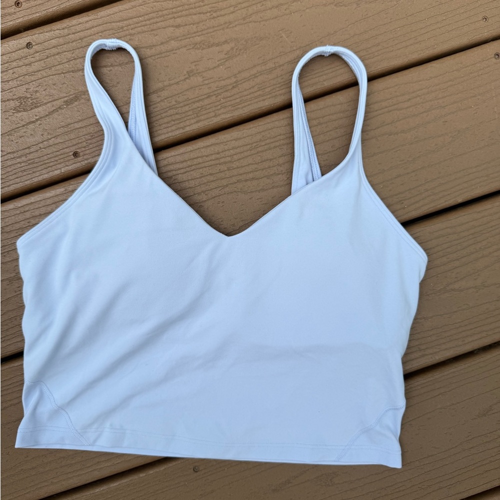 lululemon athletica White Crop Tank Top